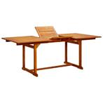 vidaXL Tuintafel (150-200)x100x75 cm massief acaciahout, Tuin en Terras, Tuintafels, Verzenden, Nieuw, Hout