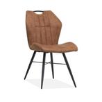 MX Sofa Eetkamerstoel Scala | Cognac | Microvezel stof, Huis en Inrichting, Stoelen, Ophalen, Nieuw, Industrieel