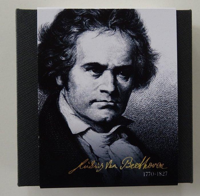 Sint Maarten - Gouden Beethoven postzegel in originele, Postzegels en Munten, Postzegels | Nederland