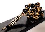 Gele agaat en obsidiaan - Ketting - Boeddhistische mala –, Antiek en Kunst