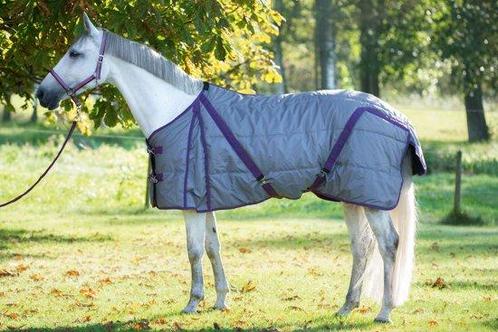 Kerbl Paardendeken Indoor - Grijs/paars - 135 cm, Dieren en Toebehoren, Paarden en Pony's | Overige Paardenspullen, Verzenden