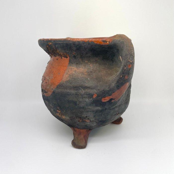 Pot - Aardewerk, Kookpot / (kook) graap roodbakkend, Antiek en Kunst, Antiek | Overige Antiek