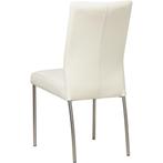 Leren eetkamerstoel Comfort - Hermes Bianco (gebroken wit), Huis en Inrichting, Stoelen, Overige kleuren, Nieuw, Leer, Ophalen of Verzenden