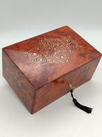 Sieradendoos - Hout (Thuya), Hout, Palissander, Nacre,, Antiek en Kunst, Curiosa en Brocante