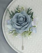 Luxe corsage, corsage ijsblauw schitterende kwaliteit, Ophalen of Verzenden, Nieuw