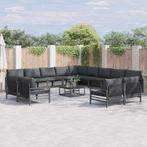 vidaXL Tuin Sofa Set Antraciet Staal, Tuin en Terras, Tuinsets en Loungesets, Verzenden, Nieuw, Rvs