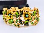 Joan Rivers - Verguld - Armband - Lentebloesem groen