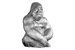 Decoratief Gorilla-figuur KONG 40cm zilveren handgemaakte, Huis en Inrichting, Woonaccessoires | Overige, Ophalen of Verzenden