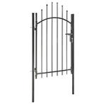 vidaXL Poort 1x2 m staal zwart, Verzenden, Nieuw