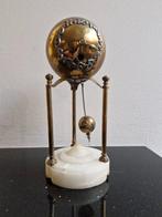 Pendule - Art Nouveau bol pendule - Messing, verzilverde, Antiek en Kunst, Antiek | Klokken