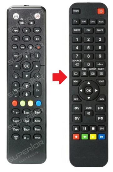 Amino Aria 7X afstandsbediening, Audio, Tv en Foto, Afstandsbedieningen, Verzenden