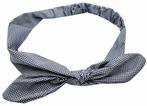 Haarband Knoop Strik Ruit Print Donker Blauw, Nieuw