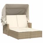 Ligbed Beige, Luifel & Kussens - OP=OP - Relaxen!, Ophalen of Verzenden, Nieuw, Rotan, Verstelbaar