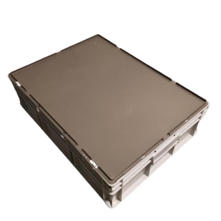 80x60x23 Kunststof bak met deksel, grijs, PP, vlakke, Doe-het-zelf en Verbouw, Overige Doe-het-zelf en Verbouw, Gebruikt, Ophalen of Verzenden