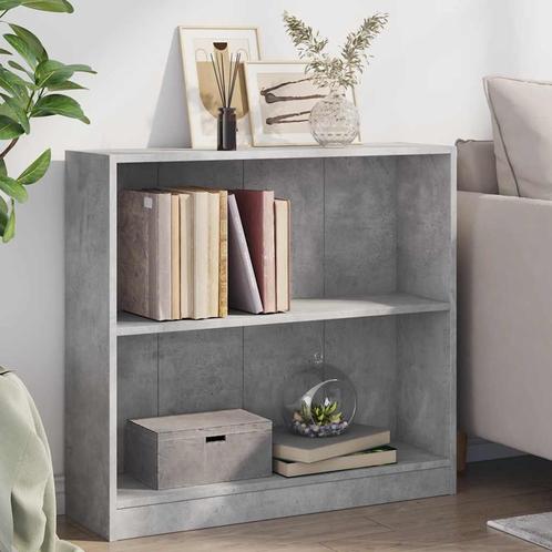 vidaXL Boekenkast 80x24x75 cm bewerkt hout betongrijs, Huis en Inrichting, Kasten | Boekenkasten, Minder dan 25 cm, Nieuw, Overige houtsoorten