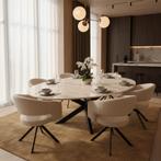 Crema Marfil Eetkamertafel  Marmer  260x140, Huis en Inrichting, Tafels | Eettafels, Nieuw