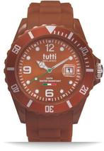 Tutti Milano Pigmento Horloge Bruin 42,5mm, Nieuw, Verzenden
