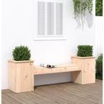 vidaXL Bankje met plantenbakken 184,5x39,5x56,5 cm, Tuin en Terras, Verzenden, Nieuw