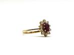 Ring - 18 karaat Geel goud -  0.50 tw. Robijn - Diamant, Sieraden, Tassen en Uiterlijk, Antieke sieraden