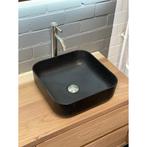 Waskom Casajoy Nero Vierkant 38cm Keramiek Zwart, Doe-het-zelf en Verbouw, Sanitair, Ophalen of Verzenden, Nieuw