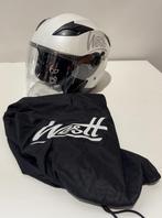 Motorhelm (Wit) Jethelm met vizier en zonnebril Westt Maa..., Verzenden, Nieuw