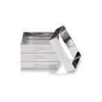 Patisse Flan/Cake ringen Vierkant RVS 8cm set/4, Verzenden, Nieuw