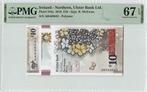 2018 Northern Ireland P 344a 10 Pounds Polymer Pmg 67 Epq, Postzegels en Munten, Bankbiljetten | Europa | Niet-Eurobiljetten, Verzenden