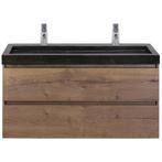 Maxx XL Badmeubelset 120 cm - Tabacco - Wastafel Lucca Enkel, Ophalen of Verzenden, Nieuw