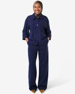 HEMA Damesbroek Wendy wide leg donkerblauw, Kleding | Dames, Verzenden, Nieuw