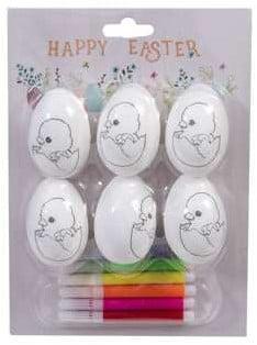 Knutselset hobbypakket eieren versieren met markers kuiken 6, Hobby en Vrije tijd, Knutselen, Nieuw, Ophalen of Verzenden