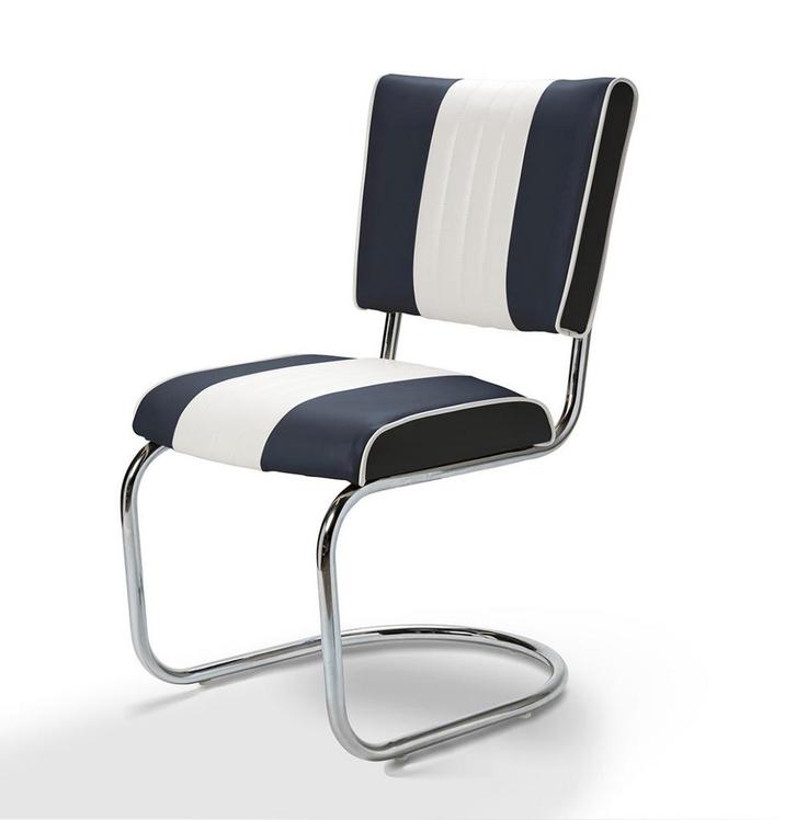 Retro Diner Stoel CO-27 Dark Navy - Set van 4, Huis en Inrichting, Overige Huis en Inrichting, Ophalen