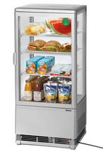 Bartscher Mini-koelvitrine 78L | Zilver | 3 roosters | Conve, Witgoed en Apparatuur, Koelkasten en IJskasten, Ophalen of Verzenden