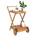 Serveerwagen 54x87x90 cm massief acaciahout (Interieur)