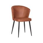 LABEL51 Eetkamerstoel Wave - Cognac - Microfiber, Ophalen of Verzenden, Nieuw