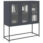 vidaXL Dressoir 100,5x39x107 cm koudgewalst staal, Verzenden, Nieuw, Metaal