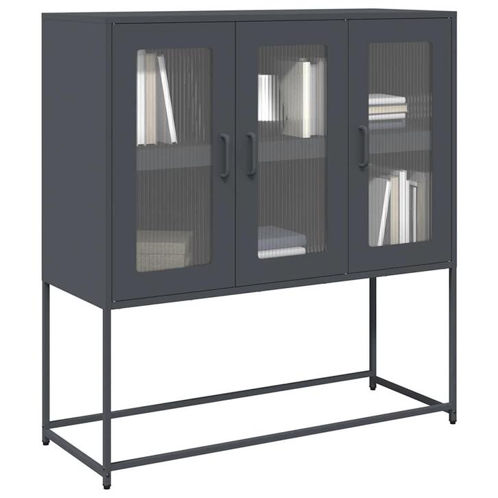 vidaXL Dressoir 100,5x39x107 cm koudgewalst staal, Huis en Inrichting, Kasten | Dressoirs, Nieuw, Metaal, Verzenden