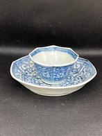 Een set antieke Chinese blauw wit porseleinen Achthoek, Antiek en Kunst