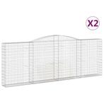 Schanskorven 2 st gewelfd 400x30x140/160 cm ijzer, Nieuw, Verzenden