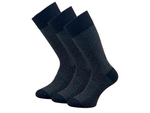 3 paar Lamswollen sokken - Gemêleerd Zwart, Kleding | Heren, Sokken en Kousen, Verzenden