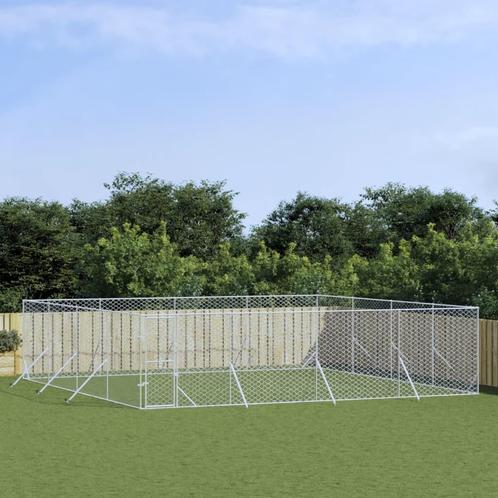 vidaXL Hondenkennel voor buiten 8x8x2 m gegalvaniseerd staal, Dieren en Toebehoren, Honden-accessoires, Nieuw, Verzenden