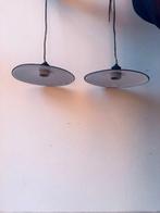 Plafondlamp (2) - Emaille - scenografisch origineel