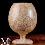 Fossiel sediment Grote ornamentale beker van fossielmarmer -