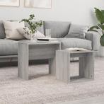vidaXL 2-delige Tafeltjesset bewerkt hout grijs sonoma, Minder dan 50 cm, Verzenden, Nieuw, Minder dan 50 cm