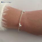 Zilveren armband met 5 balletjes, Verzenden, Nieuw, Zilver