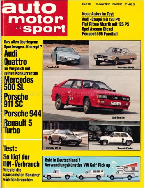 1982 AUTO MOTOR UND SPORT 10 DUITS, Boeken, Auto's | Folders en Tijdschriften