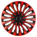 4-Delige Wieldoppenset Soho 15-inch zwart/rood, Nieuw, Verzenden