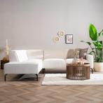 40% Korting: Hoekbank Kansas stof gemêleerd beige links, Huis en Inrichting, Ophalen, Zo goed als nieuw, Stof, Scandinavisch, Modern