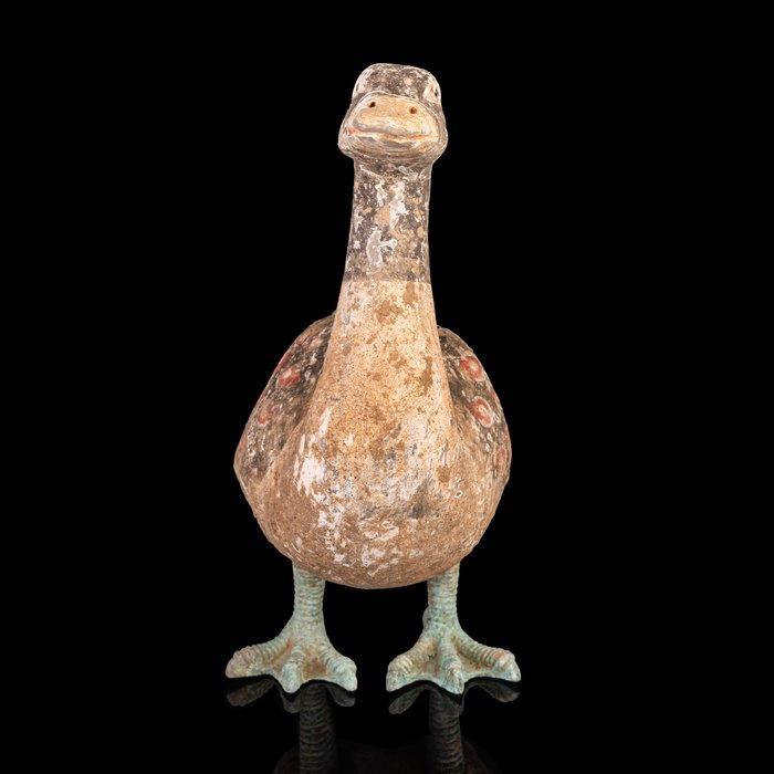 Oud-Chinees, Han-dynastie Keramisch eend-beeldje (Zonder, Antiek en Kunst, Antiek | Overige Antiek