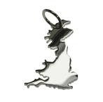 Zilveren Landkaart Engeland ketting hanger, Verzenden, Nieuw