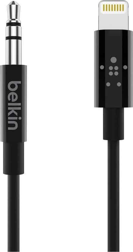 Belkin Apple iPhone Lightning naar 3.5mm AUX kabel - 0.9m -, Hobby en Vrije tijd, Overige Hobby en Vrije tijd, Zo goed als nieuw